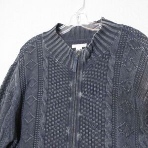 Carbon 2 Colbalt Cardigan Men Large Gray Linen Cotton‎ Zip Lightweight